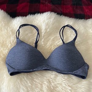 Aerie Real Sunnie wireless bra in denim blue